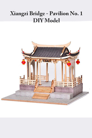 Xiangzi Bridge Pavilion No.1 DIY Model Kit 潮州湘子桥1号亭手工拼装模型